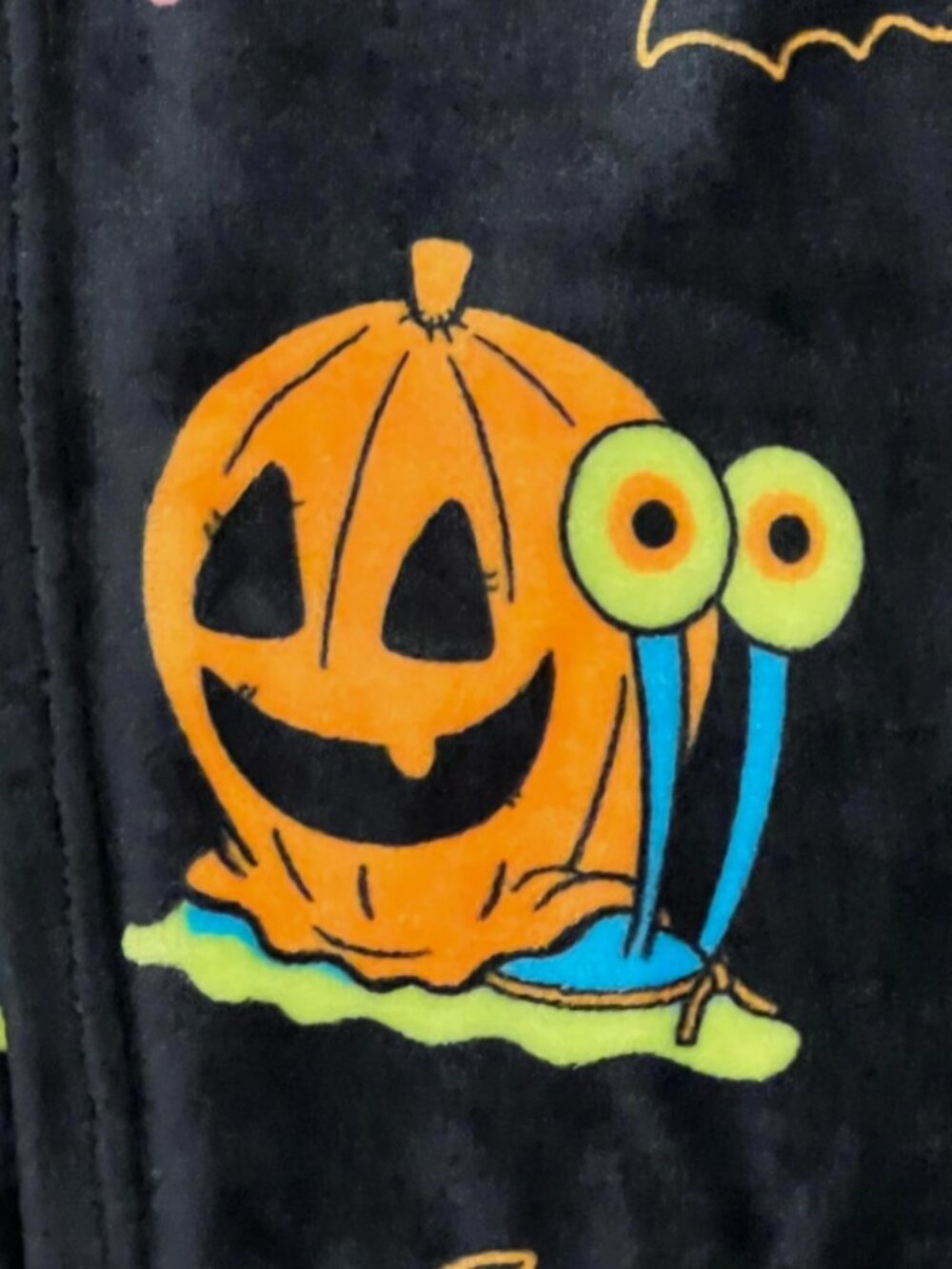 Nickelodeon SPONGEBOB SQUAREPANTS Black HALLOWEEN Plush Throw Blanket 50x70 NWT - Picture 12 of 14